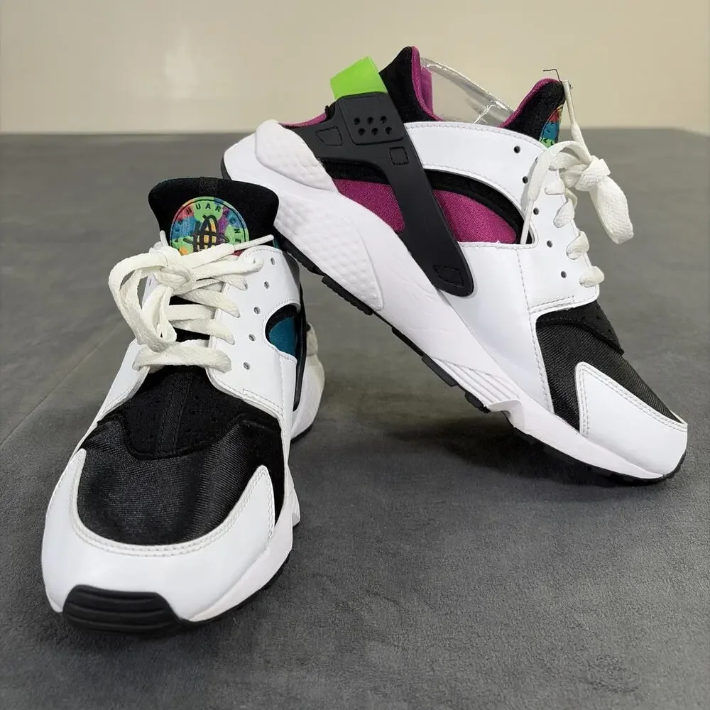Nike Air Huarache Peace Love Swoosh White Black Multi DM8152-100 Mens 9 Charity